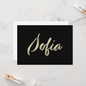 Sofia white gold Handwriting Karte (Vorderseite/Rückseite Beispiel)