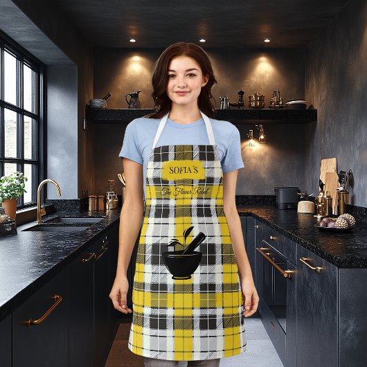 Sofias Flavor-Rebell Karierte Schürze mit Mortar M