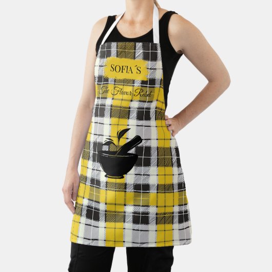 Sofias Flavor-Rebell Karierte Schürze mit Mortar M (InSitu)