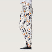 Sofisticated Geometric Tulpenmuster in warmer Farb Leggings (Links)