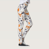 Sofisticated Geometric Tulpenmuster in warmer Farb Leggings (Rechts)