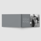 Sofisticated Gray Minimalist Foto Gästebuch (Voll)