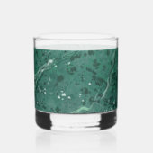 Sofisticated grüner Marmorglas Whiskyglas (Rückseite)