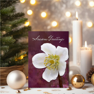 Sofisticated High-Poly Winter-Rosen-Kunst Jahresze Karte