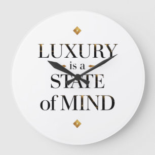 Sofisticated Luxus-Zitate-Typografie-Kunst Große Wanduhr