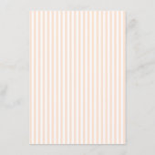 Sofisticated Pfirsich gestreifter Minimalist Begleitkarte (Rückseite)