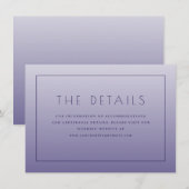 Sofisticated Purple Typographic Begleitkarte (Vorne/Hinten)