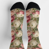 Sofisticated Ranunculus Blumenprint Socken (Oben)