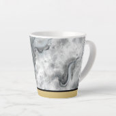 Sofisticated schwarze Marmor-Kaffeetasse  Milchtasse (Rechte Ecke)