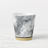 Sofisticated schwarze Marmor-Kaffeetasse  Milchtasse (Vorderseite)