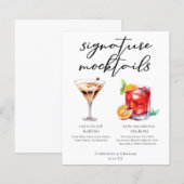 Sofistiche alkoholfreie Hochzeits-Mocktails-Speise (Vorne/Hinten)