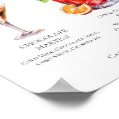 Sofistiche alkoholfreie Hochzeits-Mocktails-Speise Poster (Ecke)