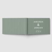 Sofisticierte grüne Streifen Gästebuch (Voll)