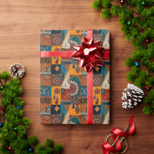 Sofisticierte luxuriöse afrikanische asiatische ka geschenkpapier
