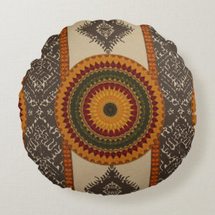 Sofisticierte Luxus-Afrika-Karibik-Asien-Handtuch Rundes Kissen