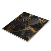 Sofisticierte schwarze Goldmarmorfliese Fliese (Seite)