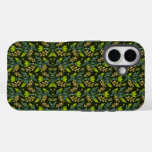 Sofisticiertes blaues und beige Blumendesign  Case-Mate iPhone Hülle (Rückseite (Horizontal))