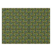 Sofisticiertes blaues und beige Blumendesign  Tischdecke (Vorderseite (Horizontal))
