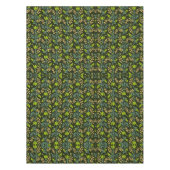 Sofisticiertes blaues und beige Blumendesign  Tischdecke (Vorderseite)