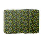 Sofisticiertes blaues und beiges Blumenmuster-Desi Badematte (Vorderseite)