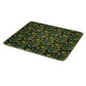 Sofisticiertes blaues und beiges Blumenmuster-Desi Schneidebrett (Ecke)