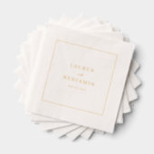 Sofisticiertes Creme-Gold Minimalistisch Servietten Mit Folie (Insitu (Gestapelt))