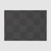 Sofisticiertes Schwarz und Dunkel-Schwarz Karomust Seidenpapier (Vorderseite)