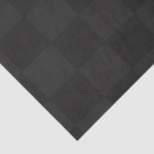 Sofisticiertes Schwarz und Dunkel-Schwarz Karomust Seidenpapier (Ausschnitt)