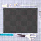 Sofisticiertes Schwarz und Dunkel-Schwarz Karomust Seidenpapier (Handwerk)