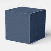 Sofistische blaue texturierte Feier Geschenkschachtel (Rückseite)