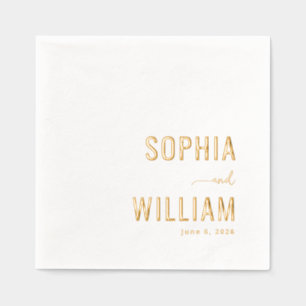 Sofistische goldene Typografie Servietten Mit Folie
