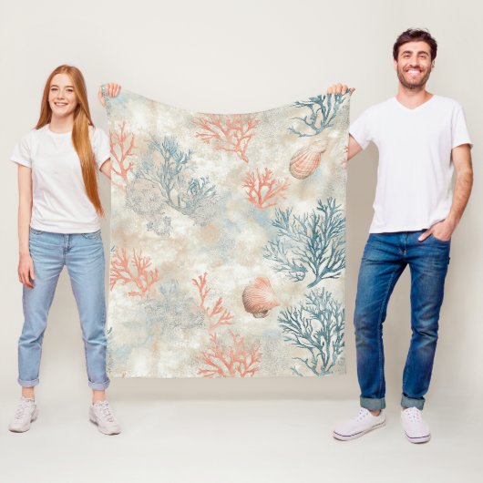 Sofistische Korallenäste - Weiche Meeresmuschel Fleecedecke (Beispiel)