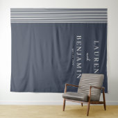 Sofistische Navy-Vertikale Linien Wandteppich (Beispiel (Horizontal))