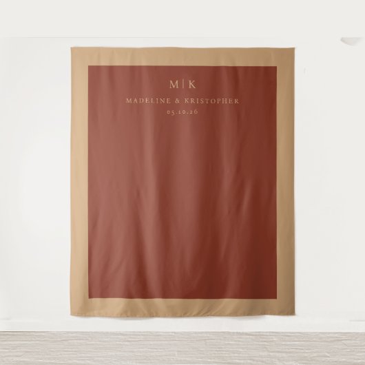 Sofistische rustikale minimalistische Typografie Wandteppich (Vorderseite)