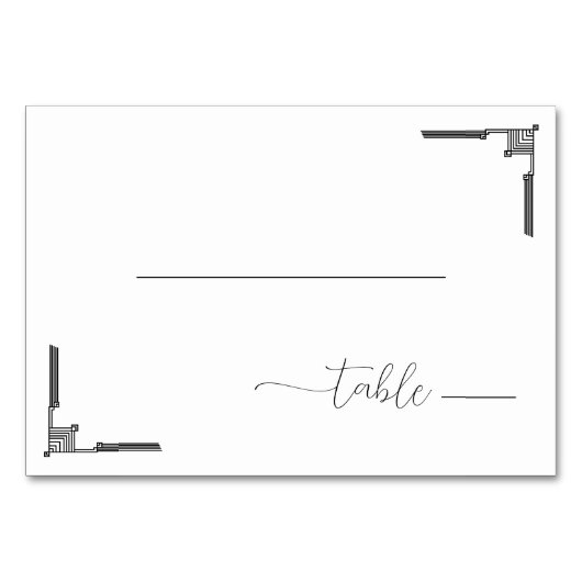 Sofistische Schwarze Minimalistische Tischbeine Tischnummer (Vorderseite)