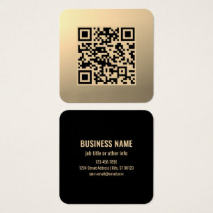 Sofort bearbeitbare QR-Code-Vorlage Faux Gold