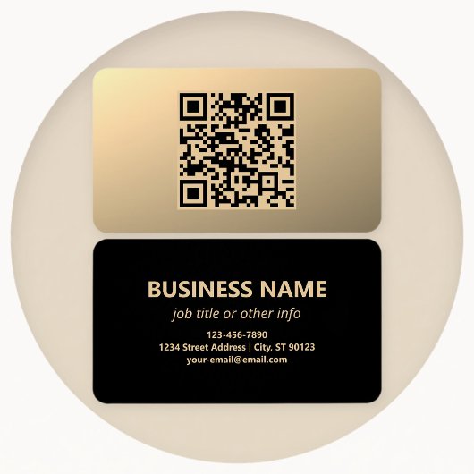 Sofort bearbeitbare QR-Code-Vorlage | Faux Gold