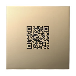 Sofort bearbeitbare QR-Code-Vorlage Faux Gold Fliese