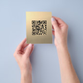 Sofort bearbeitbare QR-Code-Vorlage | Faux Gold Flyer (Gruppe)