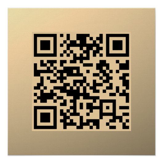 Sofort bearbeitbare QR-Code-Vorlage | Faux Gold Poster (Vorderseite)