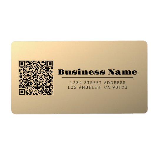 Sofort bearbeitbare QR-Codevorlage | Imitate Gold (Vorne)