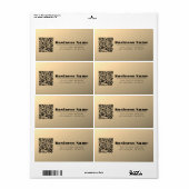 Sofort bearbeitbare QR-Codevorlage | Imitate Gold (Vorne)