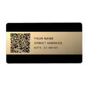 Sofort bearbeitbare QR-Codevorlage | Imitate Gold (Vorne)