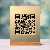 Sofort bearbeitbare QR-Codevorlage | Imitate Gold Acrylschild (Neutral)