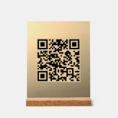 Sofort bearbeitbare QR-Codevorlage | Imitate Gold Acrylschild (Vorderseite)