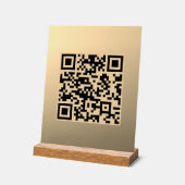 Sofort bearbeitbare QR-Codevorlage | Imitate Gold Acrylschild (Winkel)