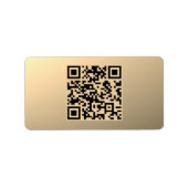 Sofort bearbeitbare QR-Codevorlage | Imitate Gold Adressaufkleber (Vorne)
