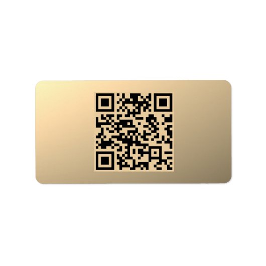 Sofort bearbeitbare QR-Codevorlage | Imitate Gold Adressaufkleber (Vorne)