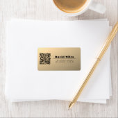 Sofort bearbeitbare QR-Codevorlage | Imitate Gold Adressaufkleber (Insitu)