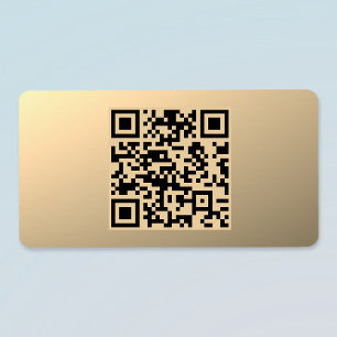 Sofort bearbeitbare QR-Codevorlage Imitate Gold Adressaufkleber